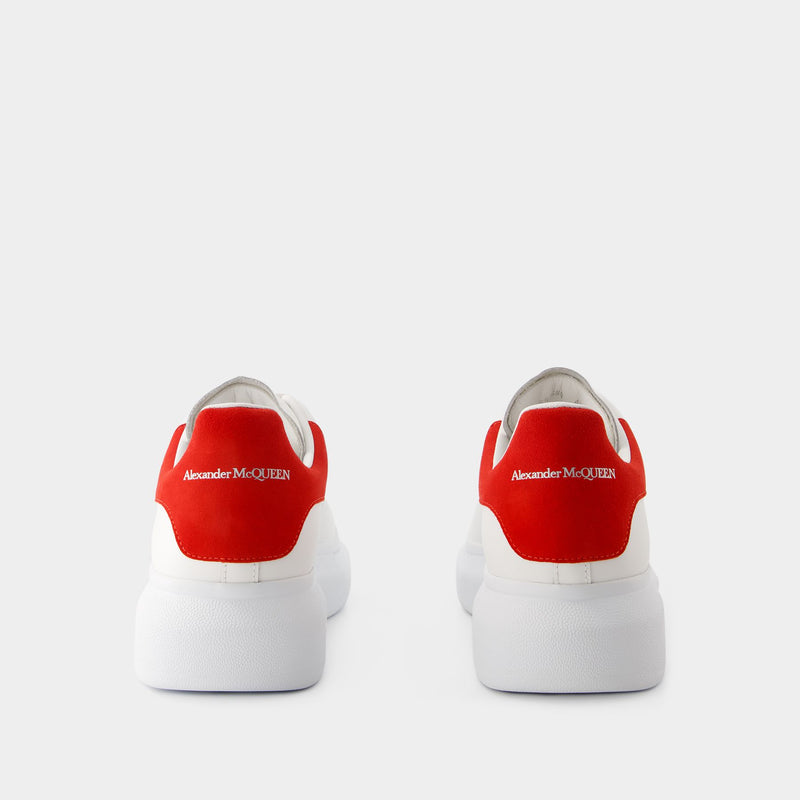 Oversized Sneakers Alexander Mcqueen Leather White/Red