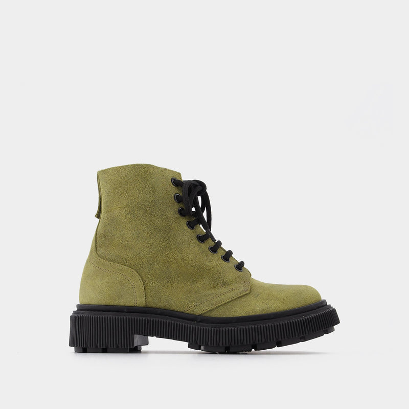 Type 165 Ankle Boots in Khaki Leather