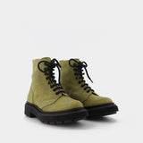 Type 165 Ankle Boots in Khaki Leather