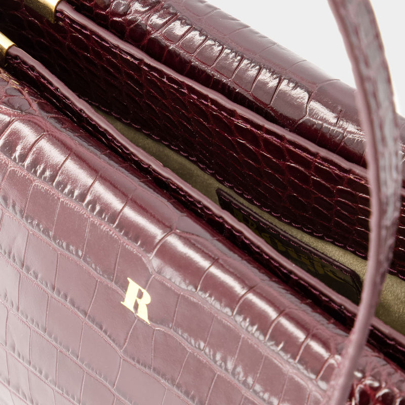 Le J Shoulder Bag - Rouje - Leather - Burgundy Croco