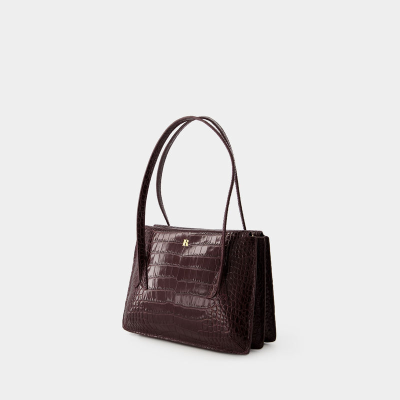 Le J Shoulder Bag - Rouje - Leather - Burgundy Croco