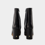 ショートブーツ・ブーティ Rouje Celeste Ankle Boots - Rouje - Leather - Khaki Kaki suede leather ankle boots | Rouje • Rouje Paris