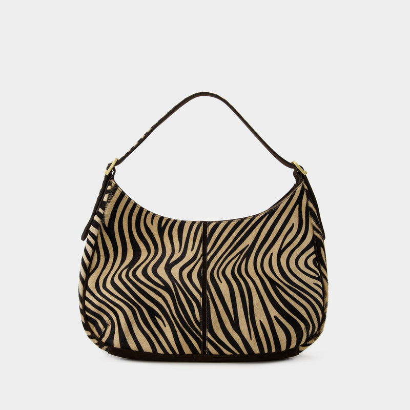 Big Hobo Bag - Rouje - Leather - Beige Zebra