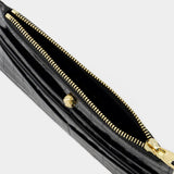 Flat Zip W/Cc Wallet - Alexander Mcqueen - Black - Leather