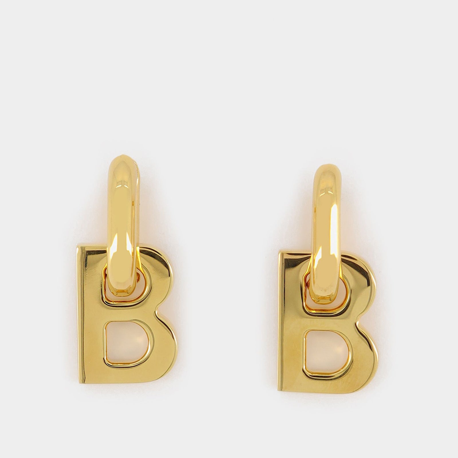 B Chain Xs Earp Earring - Balenciaga - Slick Gold