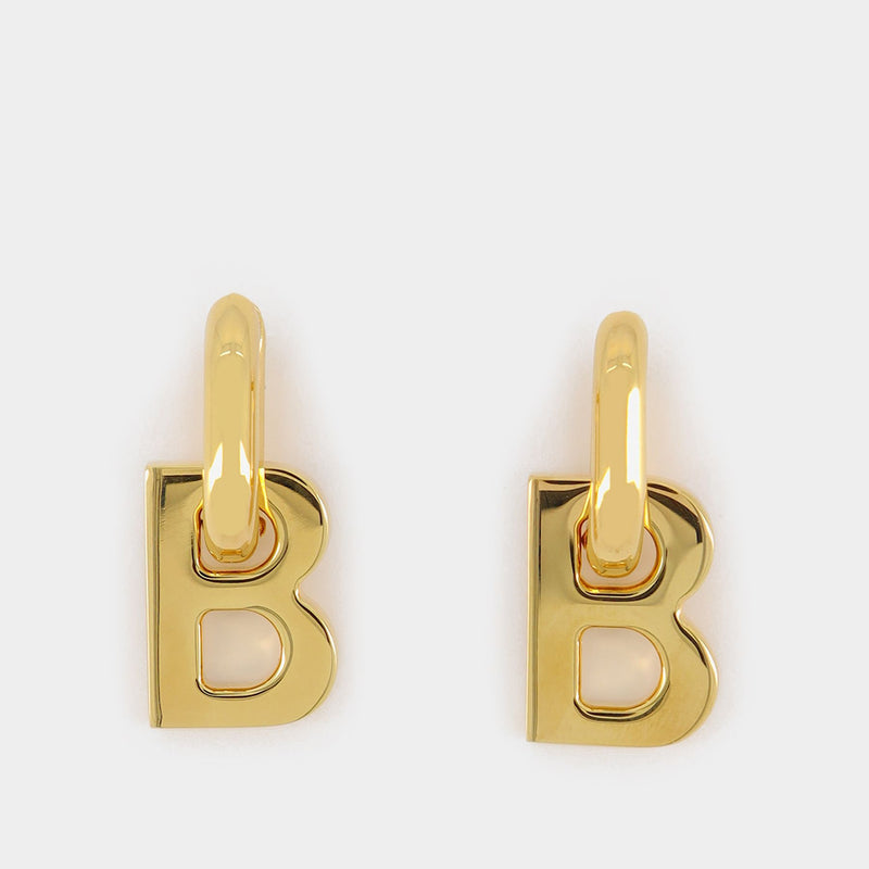 B Chain Xs Earp Earring - Balenciaga -  Slick Gold