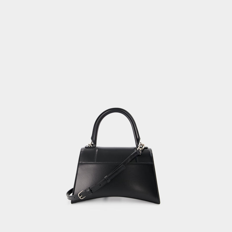 Hourglass S Bag - Balenciaga -  Black - Leather