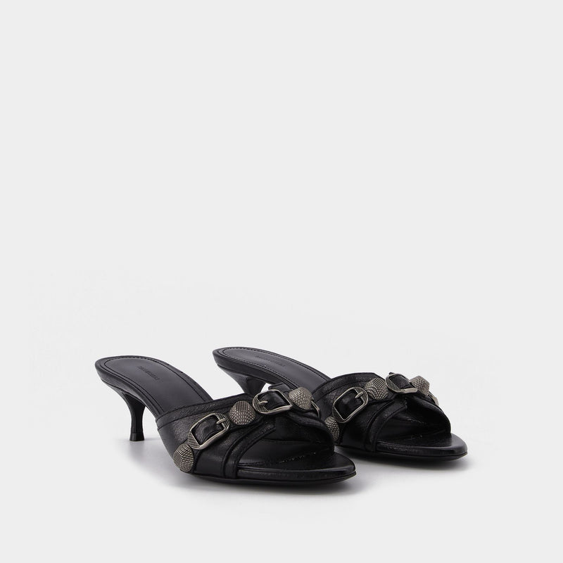 Cagole Sandal M50   in Black Leather
