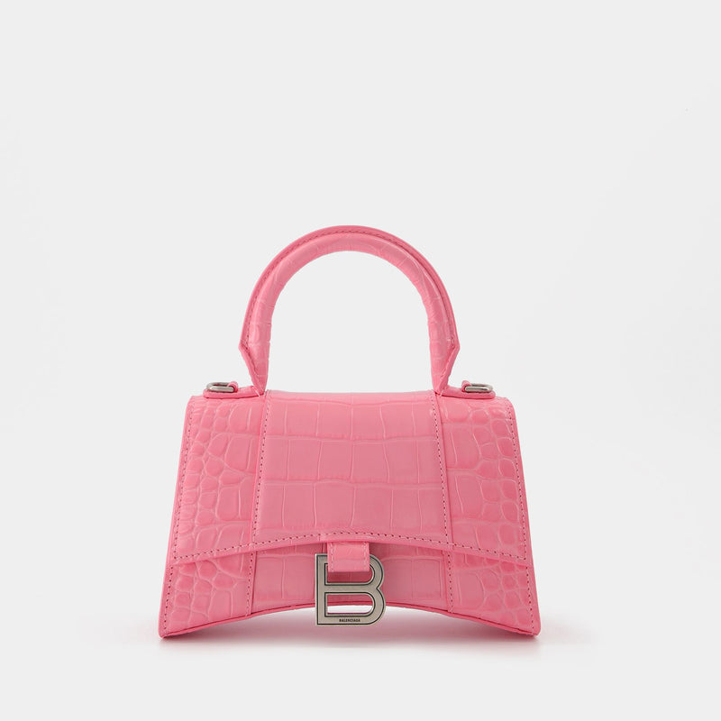 Hourglass Xs Bag - Balenciaga - Soft Pink - Leather