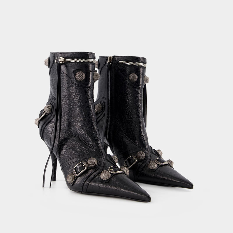 Cagole H90 Ankle Boots - Balenciaga - Leather - Black