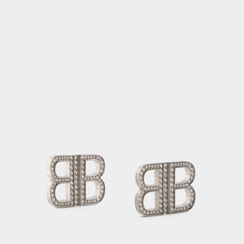 Bb 2.0 Earrings - Balenciaga - Silver tone