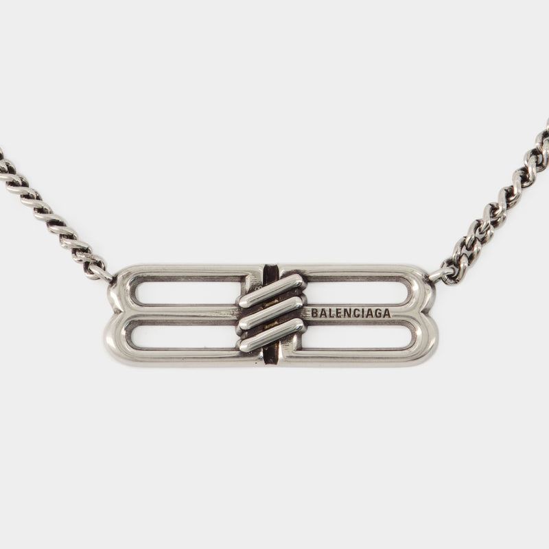Off-White Silver XL Paperclip Necklace Off-White