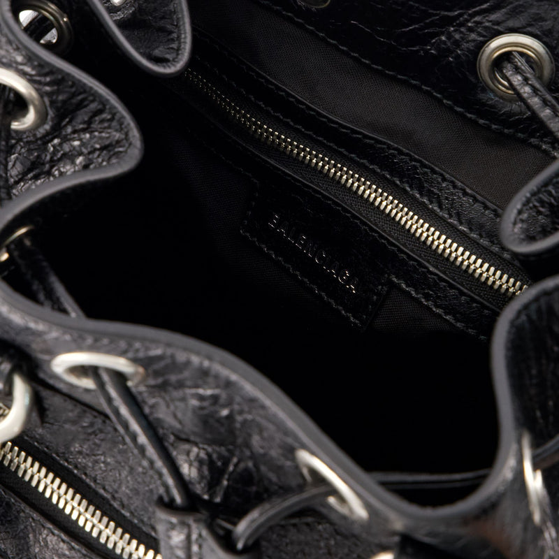 Le Cagole Bucket S bag - Balenciaga - Leather - Black