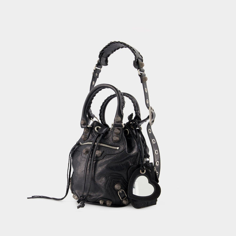 Le Cagole Bucket S bag - Balenciaga - Leather - Black