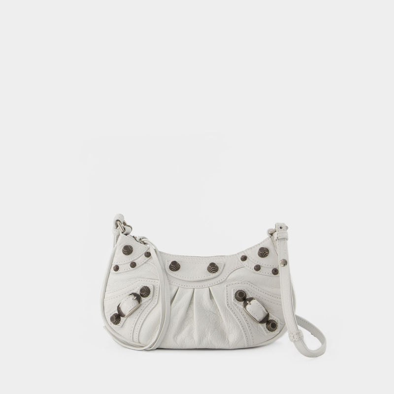Le Cagole Mini Wallet on Chain - Balenciaga - Leather - Optic White
