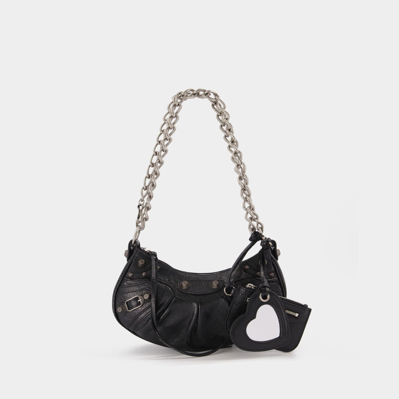 Le Cagole XS Bag in Black Lambs Leather