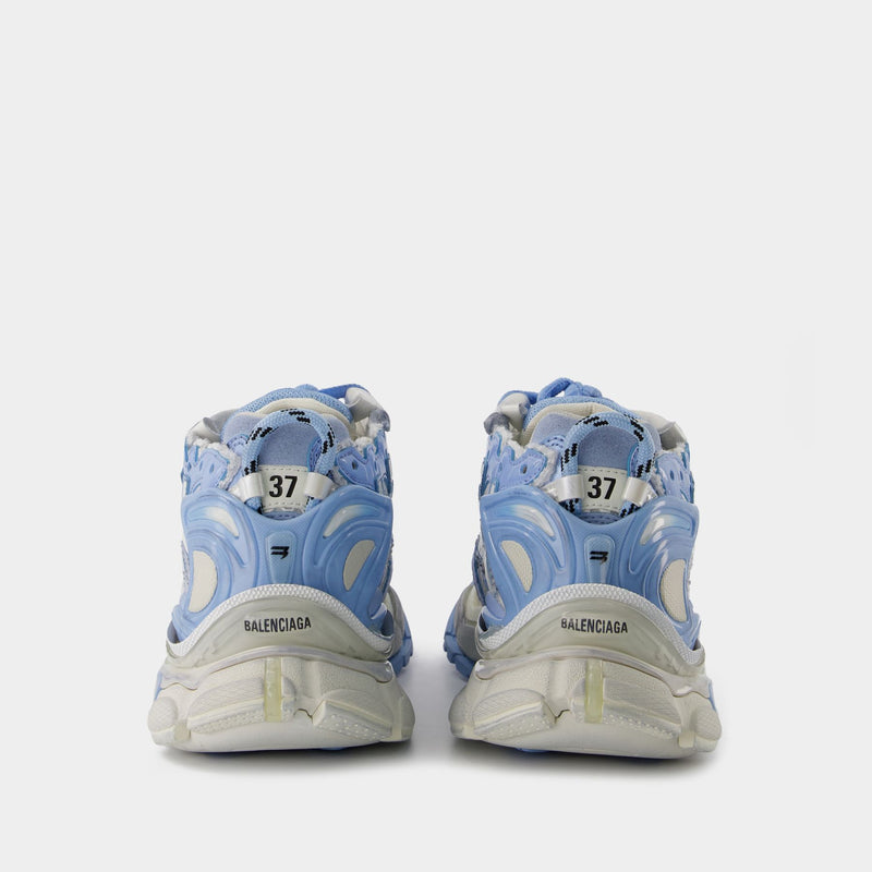 Runner Sneakers in Blue Mesh