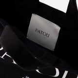 Patou Small Tote Bag - Patou - Cotton - Black