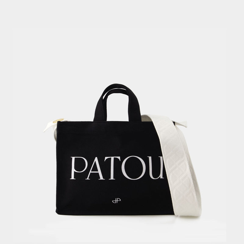 Patou Small Tote Bag - Patou - Cotton - Black