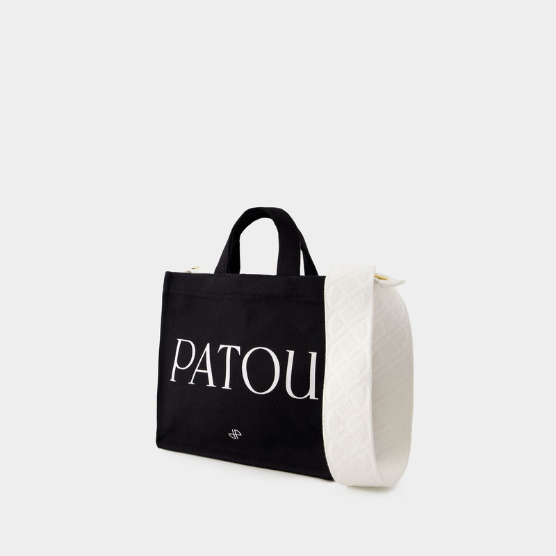 Patou Small Tote Bag - Patou - Cotton - Black