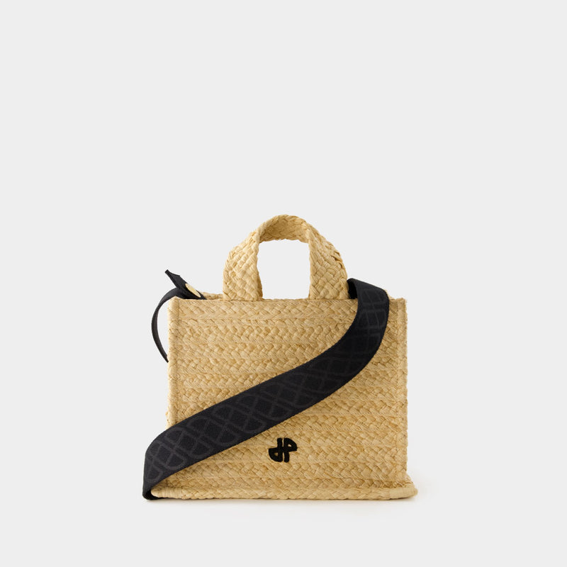 Patou Small Shopper Bag - PATOU - Raffia - Beige