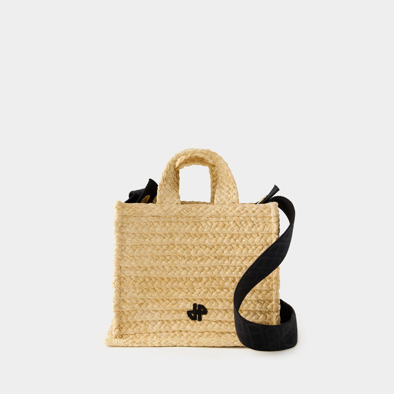 Patou Small Shopper Bag - PATOU - Raffia - Beige