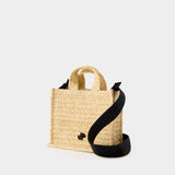 Patou Small Shopper Bag - PATOU - Raffia - Beige