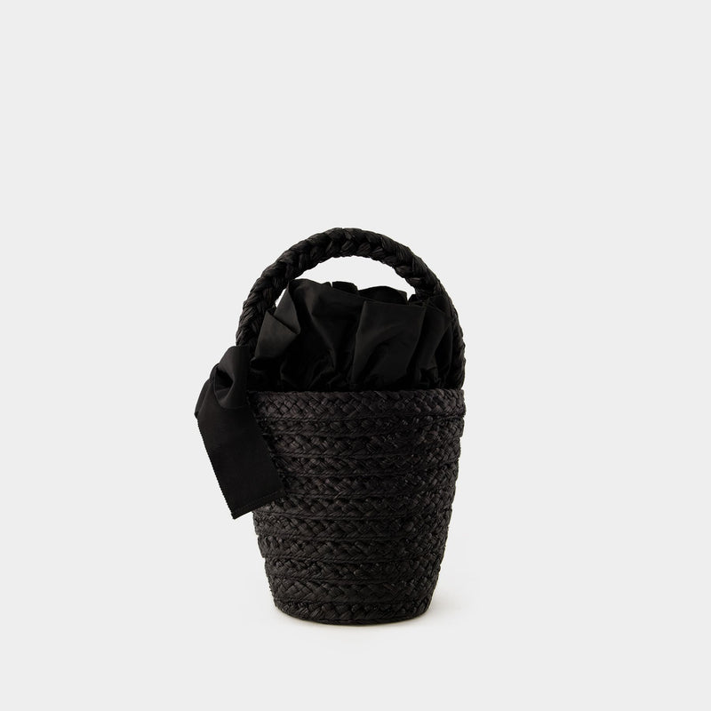 Bucket Bag - PATOU - Raffia - Black
