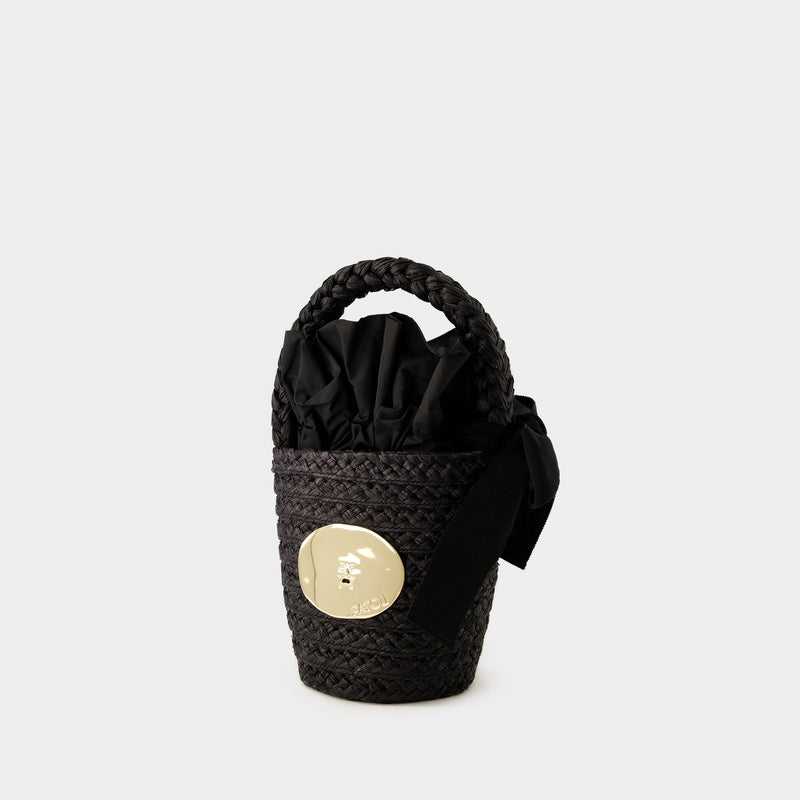 Bucket Bag - PATOU - Raffia - Black