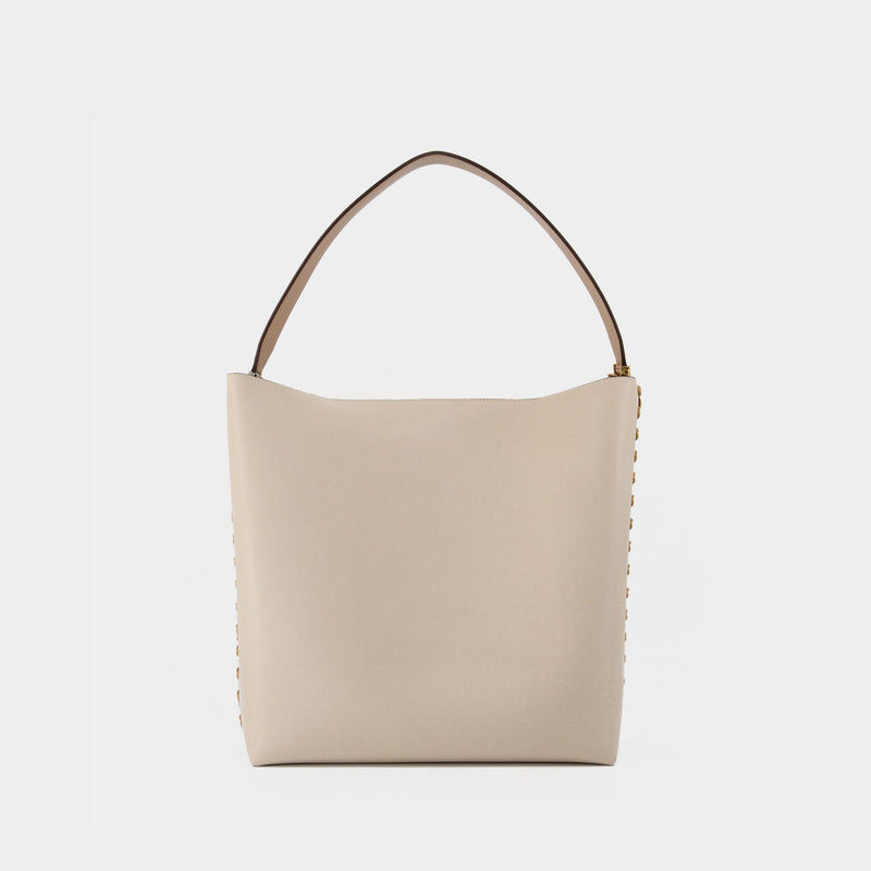 Frayme Tote in beige synthetic leather