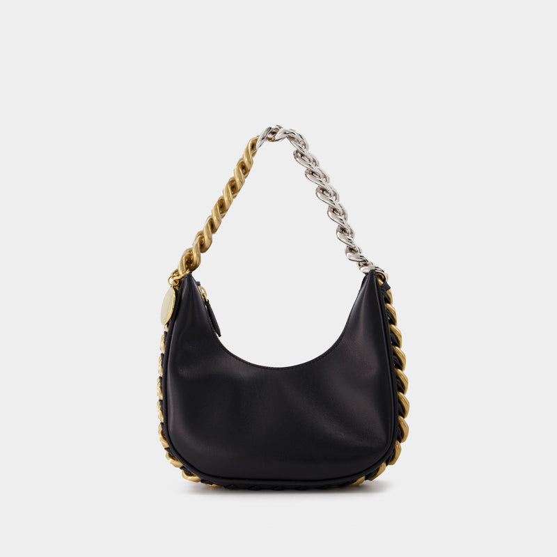 Frayme Hobo Zip Tiny in black synthetic leather