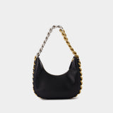 Frayme Hobo Zip Tiny in black synthetic leather