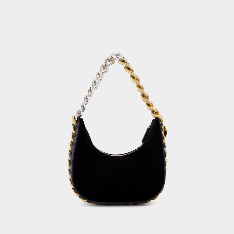 Frayme Hobo Zip Tiny in black synthetic leather