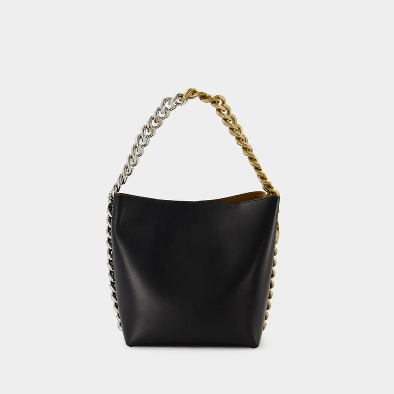 Frame Bucket Hobo Bag - Stella Mccartney -  Black - Leather Vegan