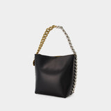 Frame Bucket Hobo Bag - Stella Mccartney -  Black - Leather Vegan