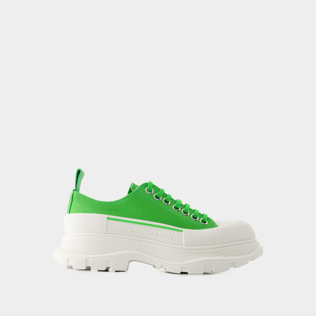 スニーカー Tread Slick Sneakers - Alexander Mcqueen - Green/White - Lea Tread Slick Sneakers - Alexander Mcqueen - Green/White - Leather