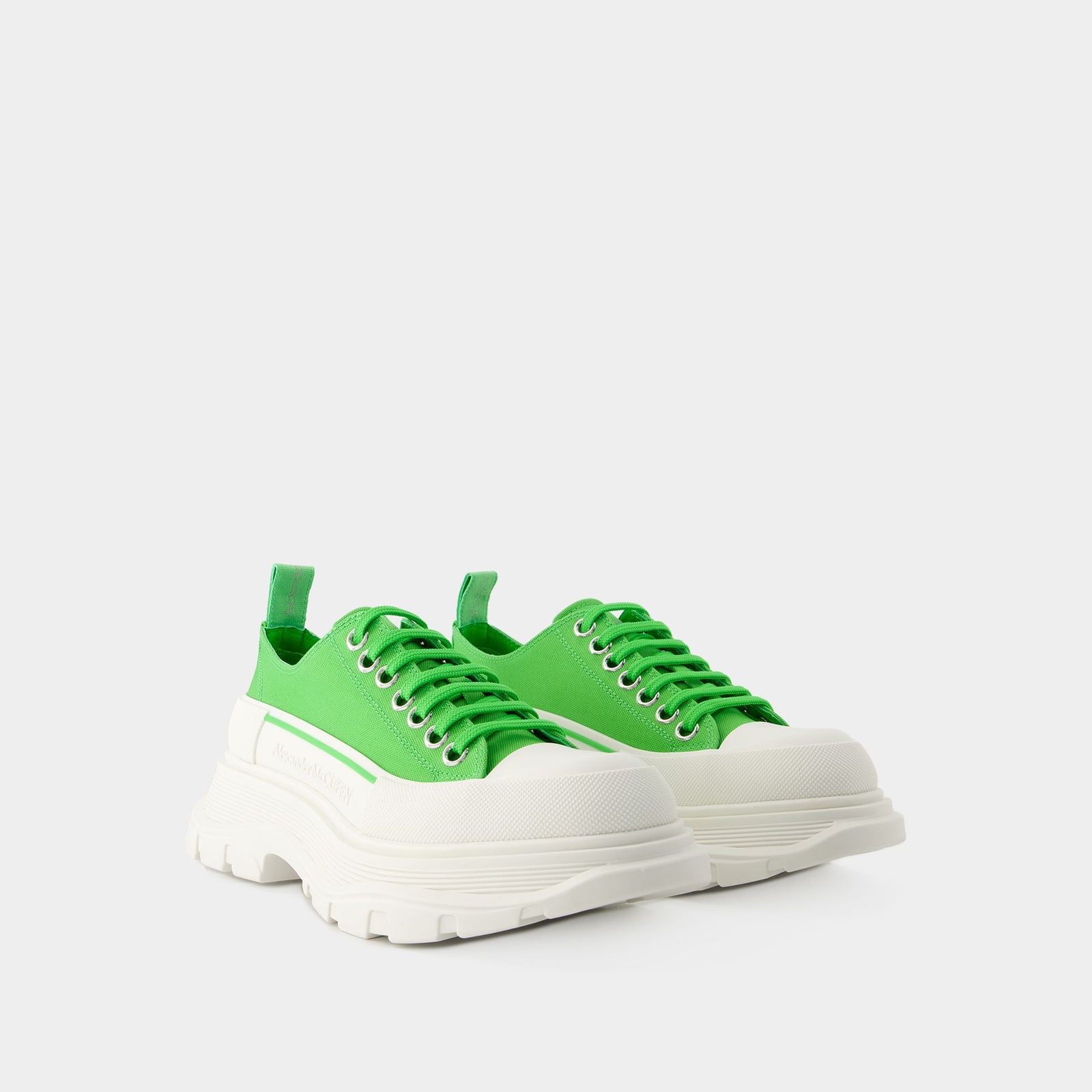 スニーカー ALEXANDER MCQUEEN Sea Green Leather Tread Slick Sneakers Tread Slick Sneakers - Alexander Mcqueen - Green/White - Leather