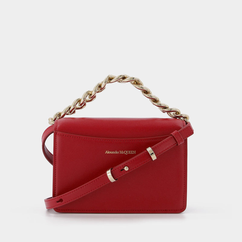 Four Ring Mini Bag in Red Leather