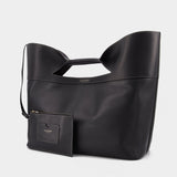 The Bow Large Bag in Black Leather