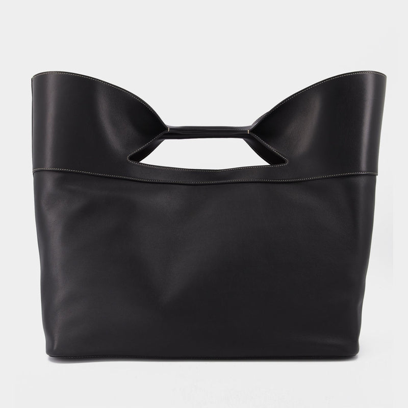 The Bow Large Bag in Black Leather