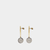 Brass Medal Earrings