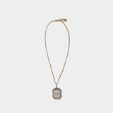 Brass Plate Med Cameo Necklace