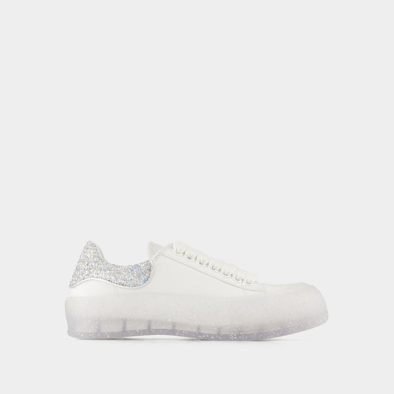 Deck Plimsoll Sneakers - Alexander McQueen - Leather - White