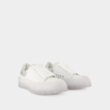 Deck Plimsoll Sneakers - Alexander McQueen - Leather - White