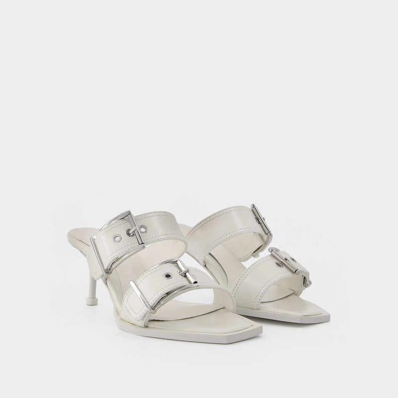 Sandals - Alexander Mcqueen - Ivory/Silver - Leather