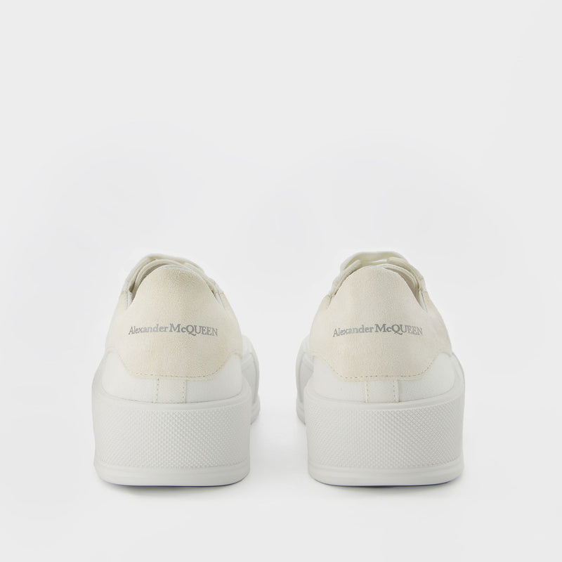 Deck Plimsoll Sneakers - Alexander Mcqueen - White - Canva