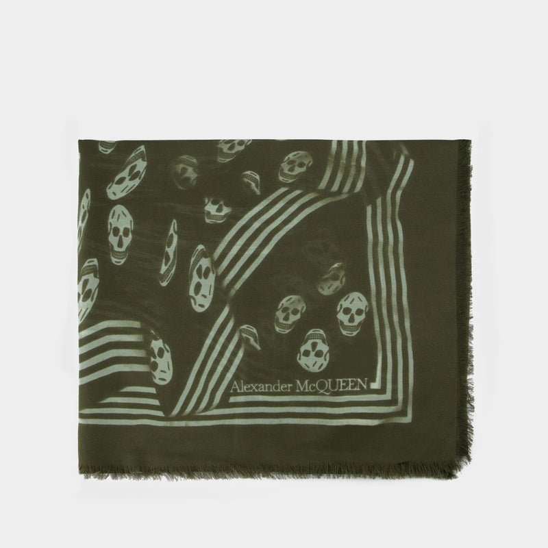 Fo Vortex Biker Scarf - Alexander Mcqueen - Khaki - Wool