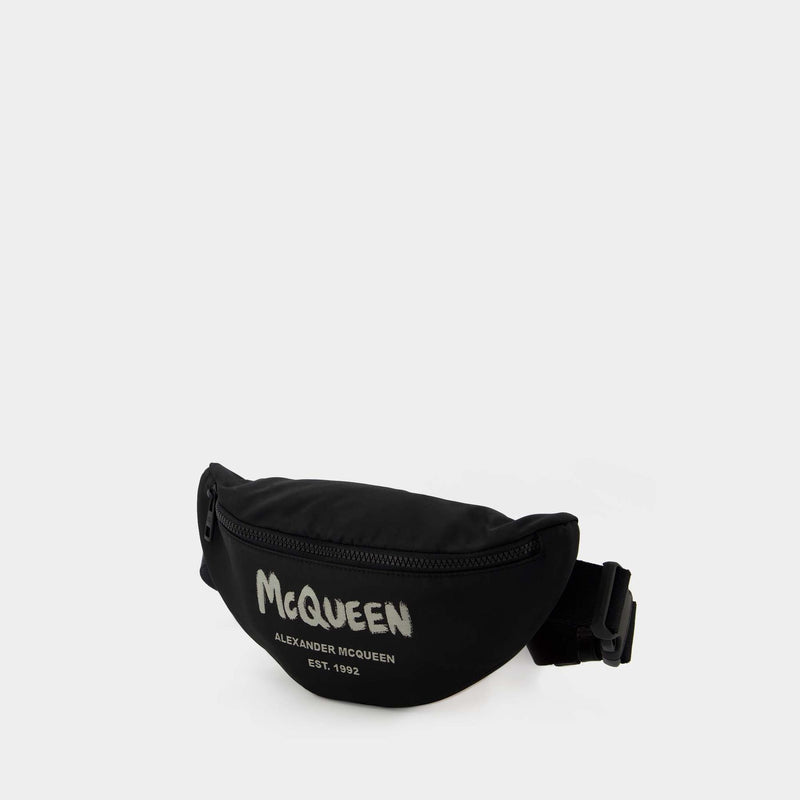 Bum Belt Bag - Alexander Mcqueen -  Black/Off-White - Synthetic