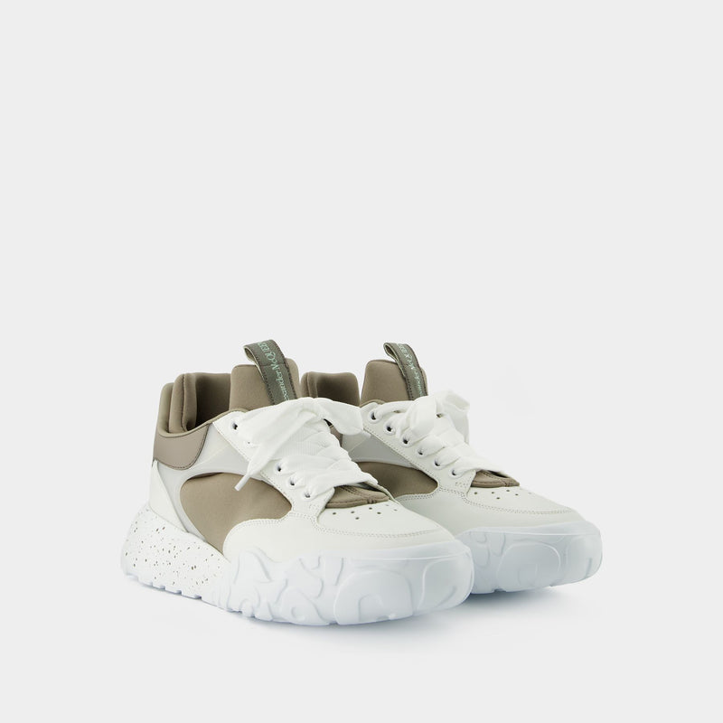 Court Sneakers - Alexander Mcqueen - Khaki/White - Leather