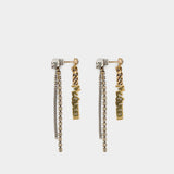 Graffiti Earring - Alexander Mcqueen - Antic Gold/Silver - Metal